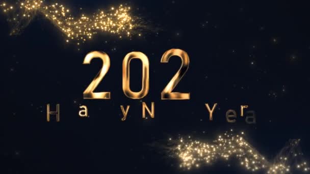 Happy New Year 2025 Greetings Christmas Holiday New 2025 — Stock Video