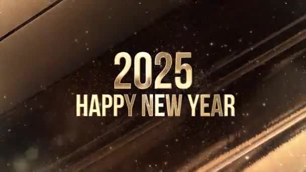 Χρυσοί Χαιρετισμοί Για Νέο Έτος 2025 — Αρχείο Βίντεο
