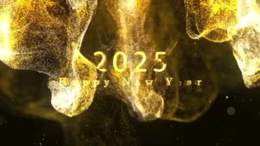Mutlu yıllar 2025, tebrikler bayrak, Noel 2025, altın arkaplan