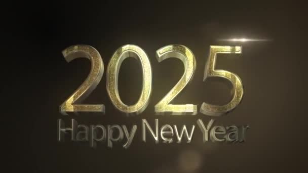 Szczęśliwego Nowego Roku 2025 Baner Gratulacje Boże Narodzenie 2025 — Wideo stockowe
