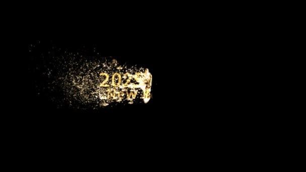 Frohes Neues Jahr 2025 Banner Weihnachten Alpha Kanal — Stockvideo