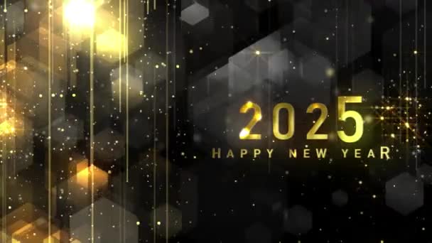 Szczęśliwego Nowego Roku 2025 Pozdrowienia Boże Narodzenie Święto Nowy Rok — Wideo stockowe