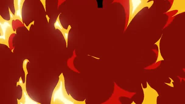 Explosión Dibujos Animados Con Canal Alfa Explosión Anime — Vídeo de stock