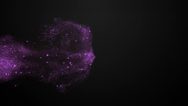 Background Pink Colored Particles Black Background — Stock Video