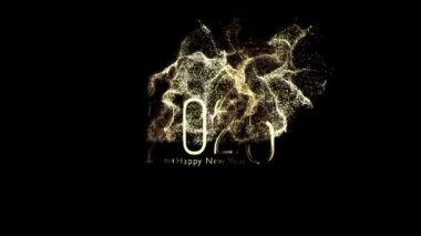 Mutlu yıllar 2025 afişi, alfa kanalı