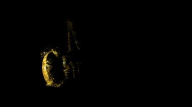 Altın Mutlu Noeller Logosu, Altın Parçacıklar, Alfa Kanalı