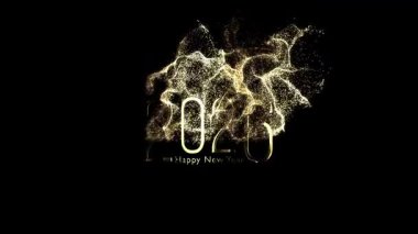 Mutlu yıllar 2026 ve mutlu noeller karşılama bayrağı, parçacıkları, şeffaf arkaplan, alfa kanalı ile yeni yıl 2026 afişi