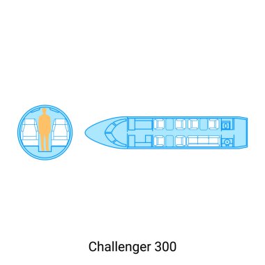 Challenger 300 uçak şeması. Sivil Uçak Rehberi