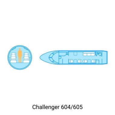 Challenger 604-605 uçak şeması. Sivil Uçak Rehberi