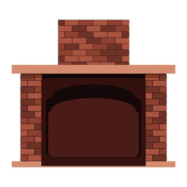 Vector Illustration Fireplace Stock Illustration
