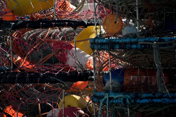 华盛顿西部布莱恩港的螃蟹罐 — 图库照片