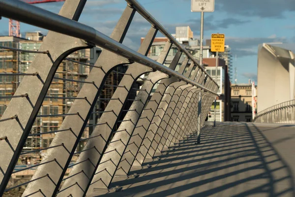 stock image Approaching Pandora street from Johnson drawbridge during sunset, Victoria, British Columbia