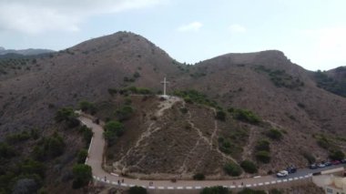 İspanya 'daki La Cruz De Benidorm' un güzel hava manzarası