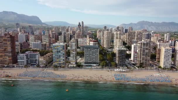 Summer Vacation Resort Travel Concept Beautiful Aerial View Beach Promenade — 비디오