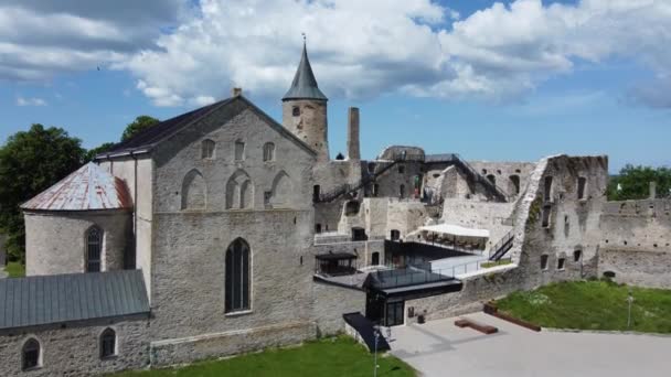 Vue Aérienne Vieux Château Haapsalu Estonie — Video