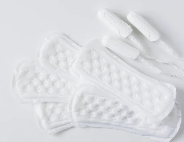 Almohadillas Tampones Protección Higiene Femenina Para Días Críticos Mujer Sobre —  Fotos de Stock