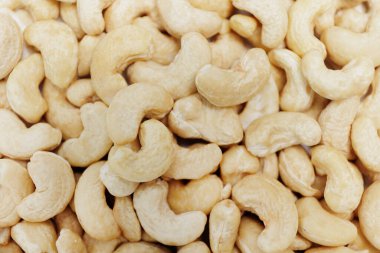 Kaju fıstığı arkaplanının üst görünümünü kapat