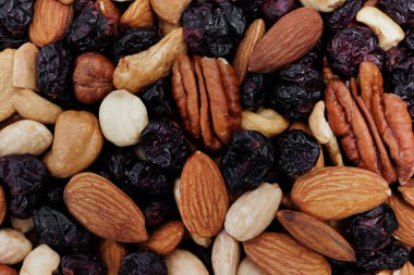 Çeşitli fındık arkaplanlarının karışımını kapat