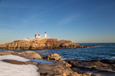 Nubble Deniz Feneri 'nde Günbatımı, Maine