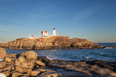 Nubble Deniz Feneri 'nde Günbatımı, Maine
