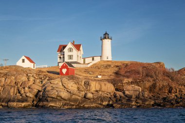 Nubble Deniz Feneri 'nde Günbatımı, Maine