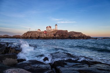 Nubble Deniz Feneri 'nde Günbatımı, Maine