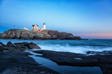 Nubble Deniz Feneri 'nde Günbatımı, Maine