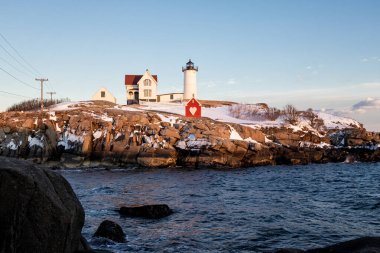 Nubble Deniz Feneri 'nde Günbatımı, Maine