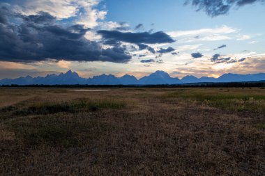 Grand Teton Ulusal Parkı 'nda gün batımı