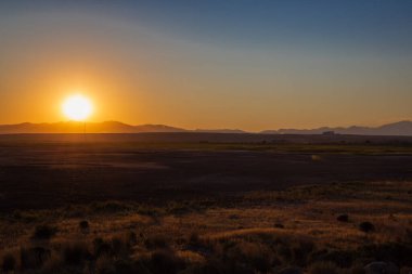 Utah 'ta Büyük Tuz Gölü' nde gün batımı