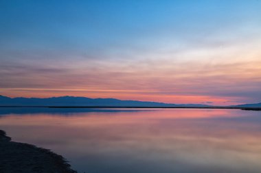 Utah 'ta Büyük Tuz Gölü' nde gün batımı