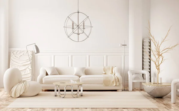 Modern Living Room Interior Design Scandinavian Style Modern Interior Design Imagens Royalty-Free