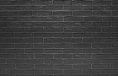 Siyah tuğla bir duvarın desenli arka planı