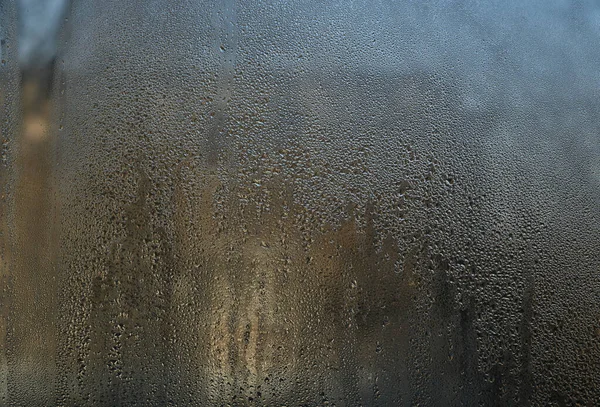 Krople Kondensacji Okno Piękny Mokry Wzór Tła — Zdjęcie stockowe