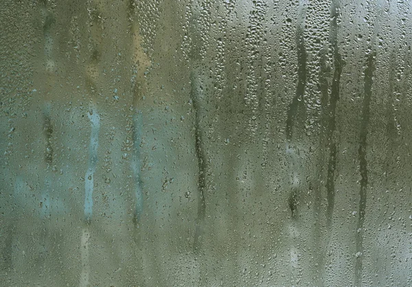 Wet Glass Background Condensation Window Glass — Stock Photo, Image