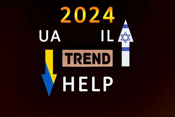 help to Ukraine will decrease in 2024, and to Israel it will increase. The concept