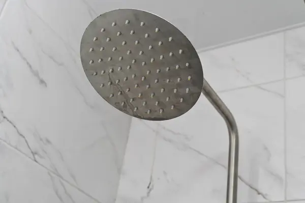 stock image shower head in the bathroom. Close-up