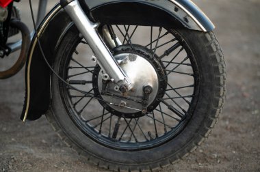 Motosiklet tekerleği. motosiklet konsepti