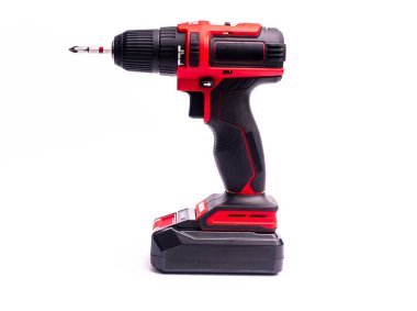 Beyaz arka planda vidası olan güçsüz bir tornavida. izole