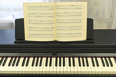 Modern dijital piyanonun notaları, performans ve ilham için hazır. notalar her notada müzisyene rehberlik eder 