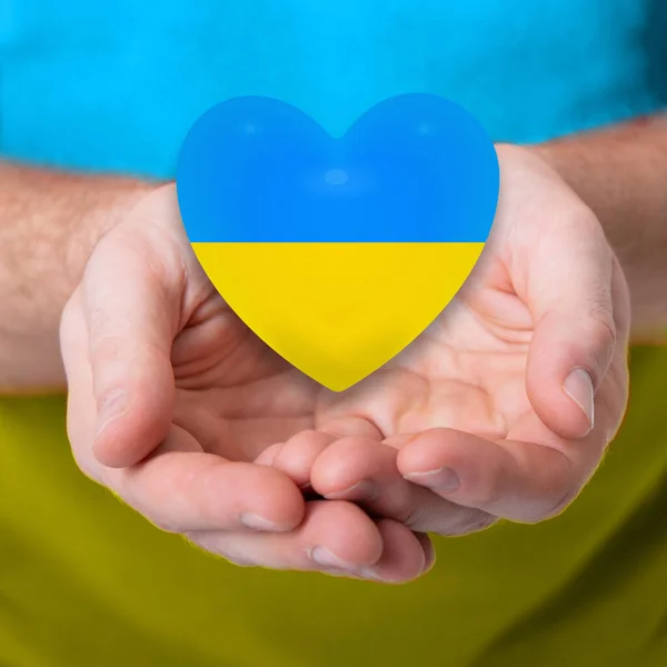 우크라이나 국기의 노란색 파란색 색상의 데스가 전쟁을 멈춰라 — 스톡 사진
