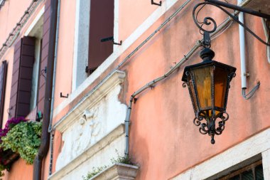 Fener. Venedik - antik güzel romantik ve turistik cazibe İtalyan şehri, detay