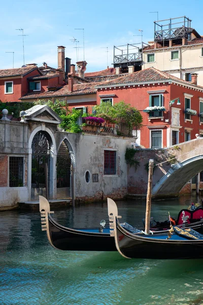Venezia Antica Bella Città Romantica Turistica Italiana Con Canali Gondole — Foto Stock