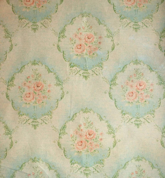 Very Old Wallpaper Floral Pattern Years 20Th Century Lovely Artistic — Stock Photo, Image