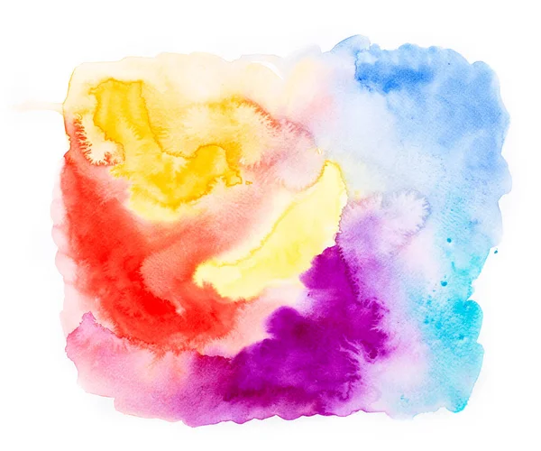 Kolorowe Malarstwo Akwarelowe Abstrakcyjne Tło Artystyczne Piękne Elementy Designu Odizolowane — Zdjęcie stockowe