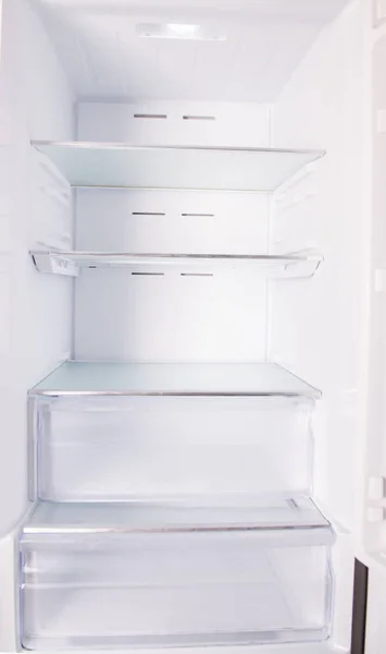 Réfrigérateur Vide Ouvert Maison Concept Régime — Photo