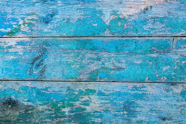 Pozadí Dřevěných Desek Starým Peeling Modré Barvy — Stock fotografie