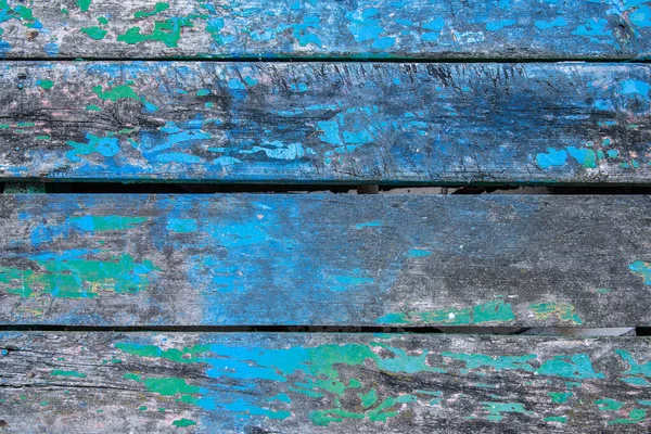 Hintergrund Von Holzbrettern Mit Alter Abblätternder Grüner Farbe — Stockfoto