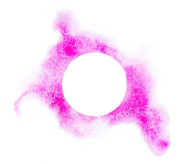 Абстрактний Геометричний Фон Рожевого Кола Рамки Намальована Вручну Акварельна Ілюстрація — стокове фото