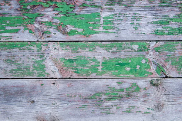 Achtergrond Van Houten Planken Met Oude Schilferende Groene Verf — Stockfoto